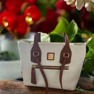 Dooney & Bourke Morgan Satchel or Shoulder bag Bone color Italian Leather.